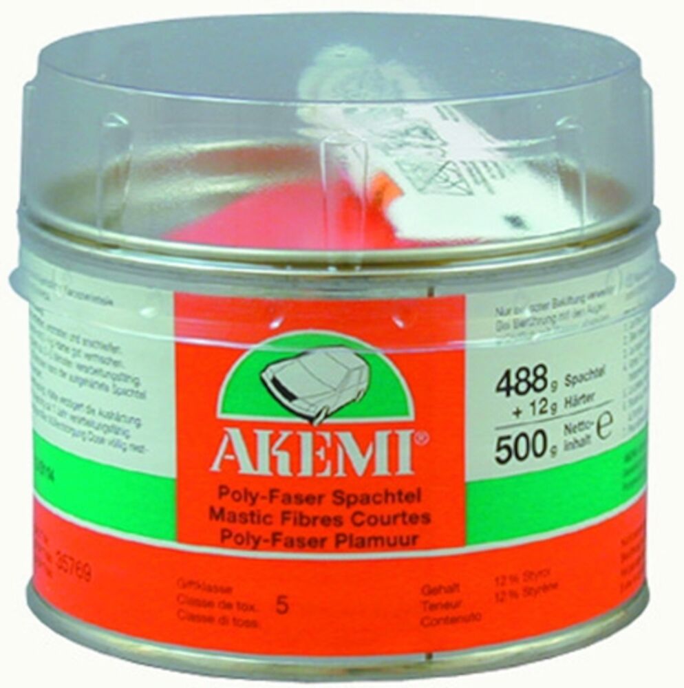 Akemi glasvezelplamuur met hechtingsmiddel T3, incl. verharder
